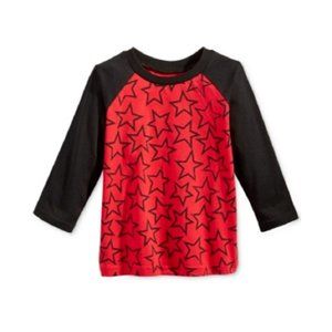First Impressions Baby Boy Raglan-Sleeve Star-Print T-Shirt, Size 24 Months